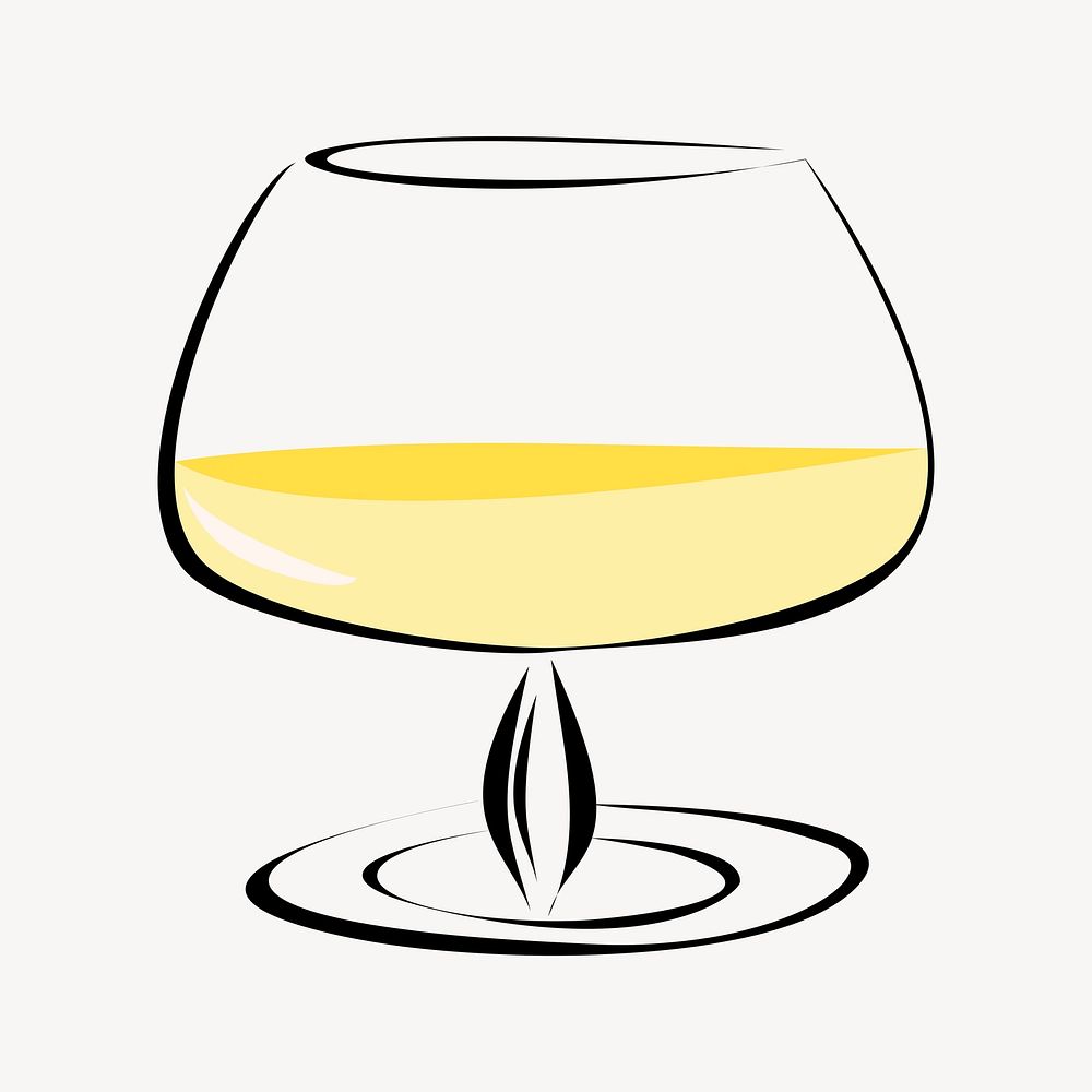 Whiskey glass clipart, illustration psd. Free public domain CC0 image.