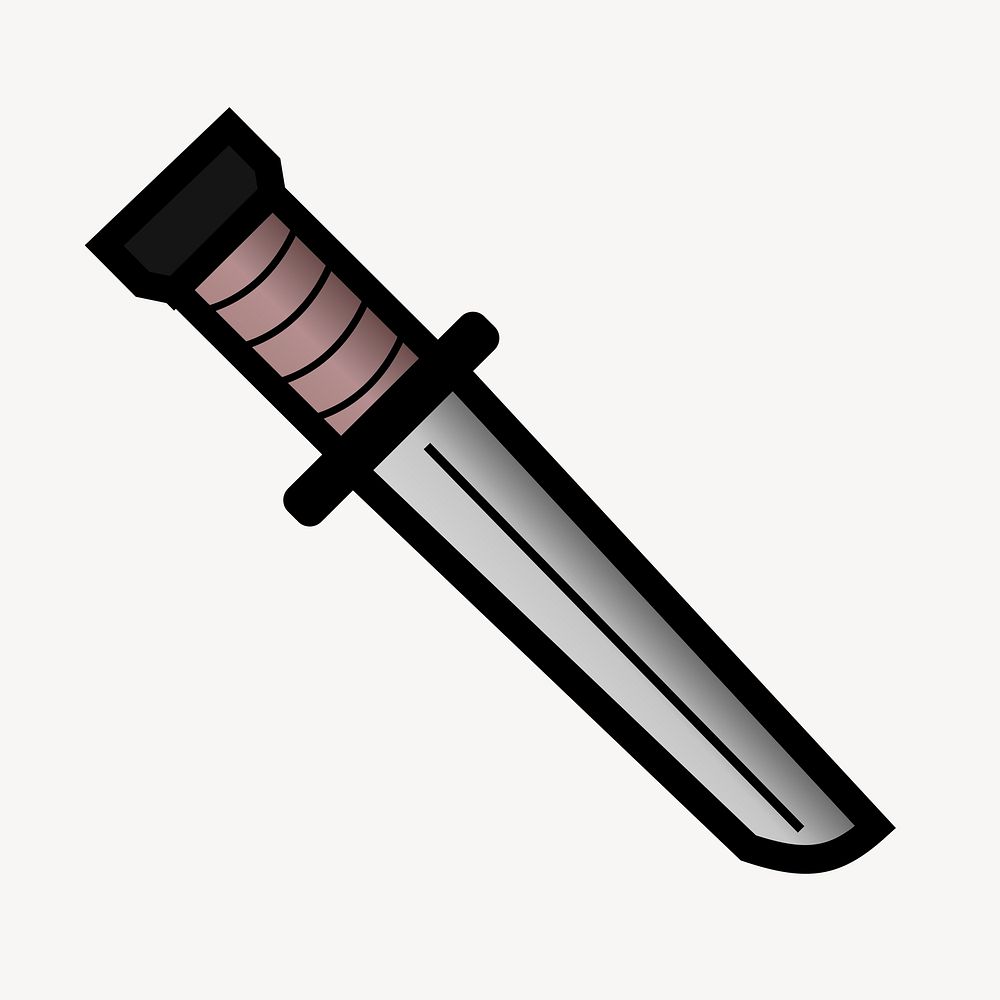 Hunting knife clipart, illustration vector. Free Vector rawpixel