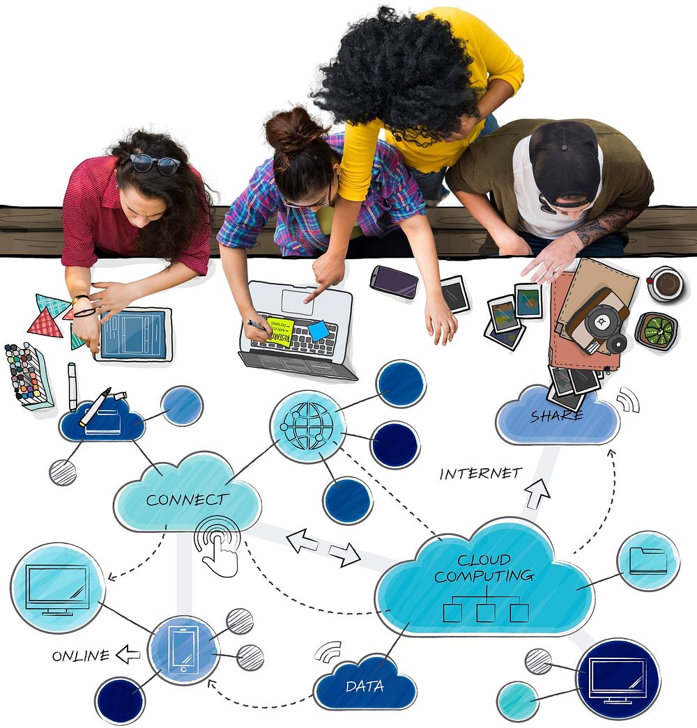 Cloud Computing Brainstorming Connection Concept