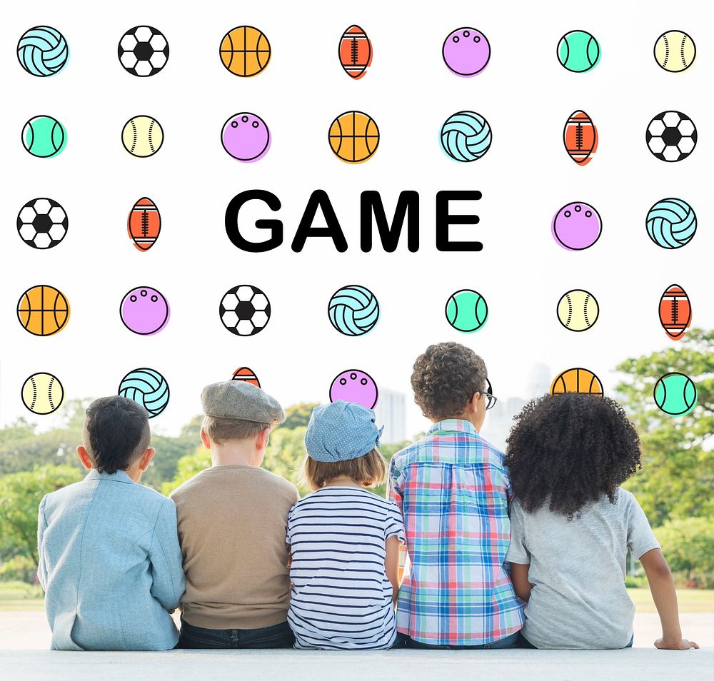 Kids Games Ball Sport Graphics Concept