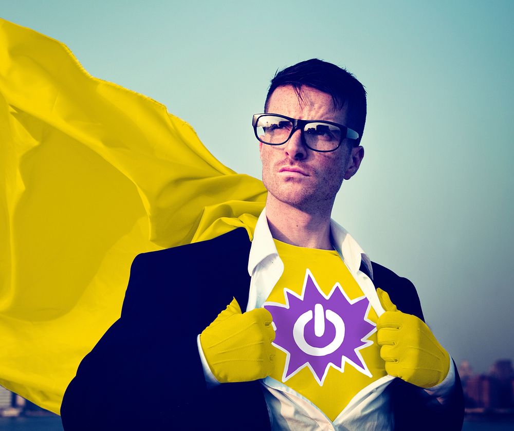 Power Strong Superhero Success Professional Empowerment Stock Concept