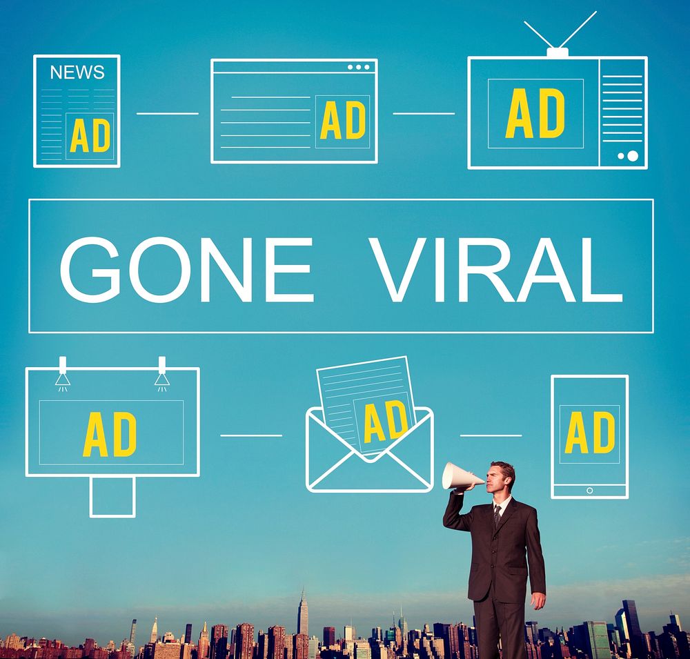 Gone Viral Advertisement Commercial Digital Marketing Concept