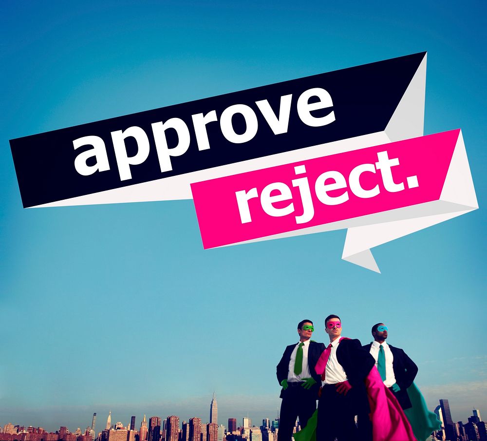 Approve Reject Cancelled Decision Selection Concept