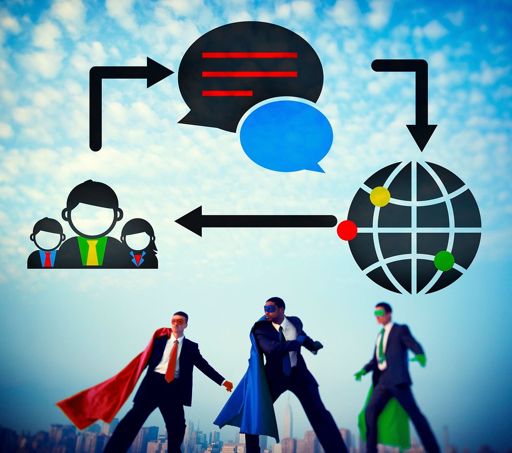Global Communications Connection Social Networking Concept