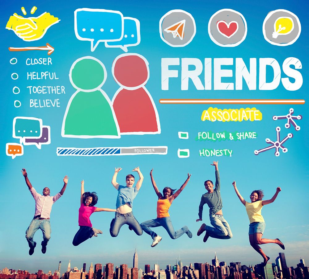 Friends Group People Social Media Loyalty Concept