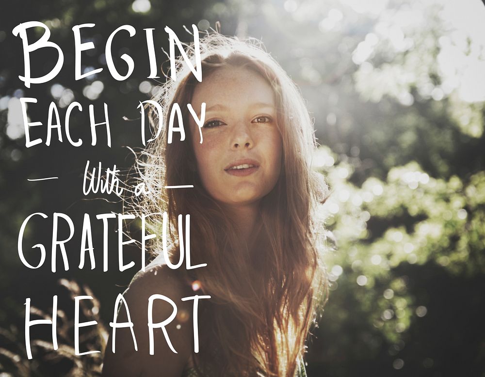 Begin Each Day With Grateful Heart Concept