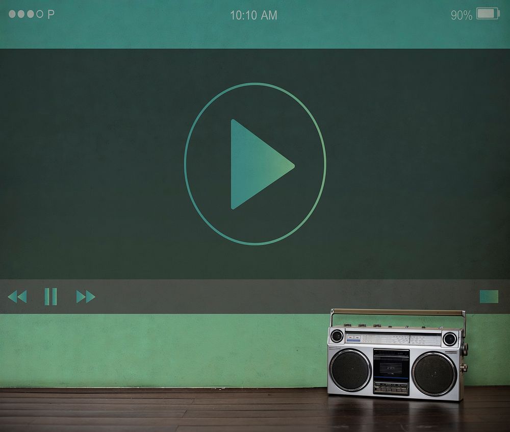 Music Video Player Multimedia Concept
