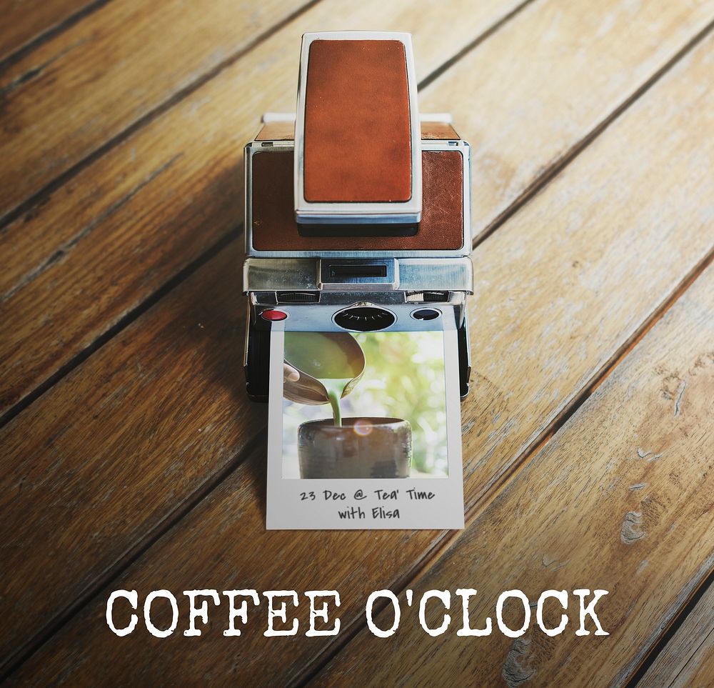 Coffee O'Clock break lover word