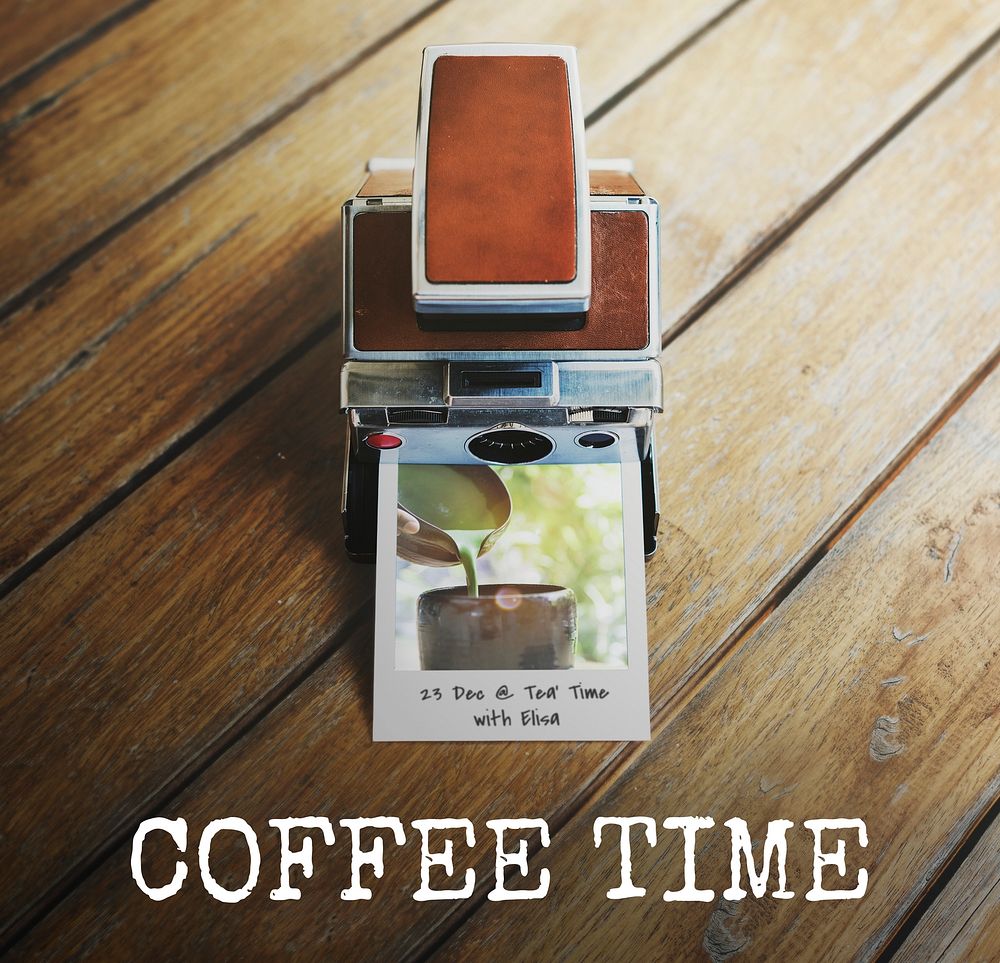 Coffee break time lover word