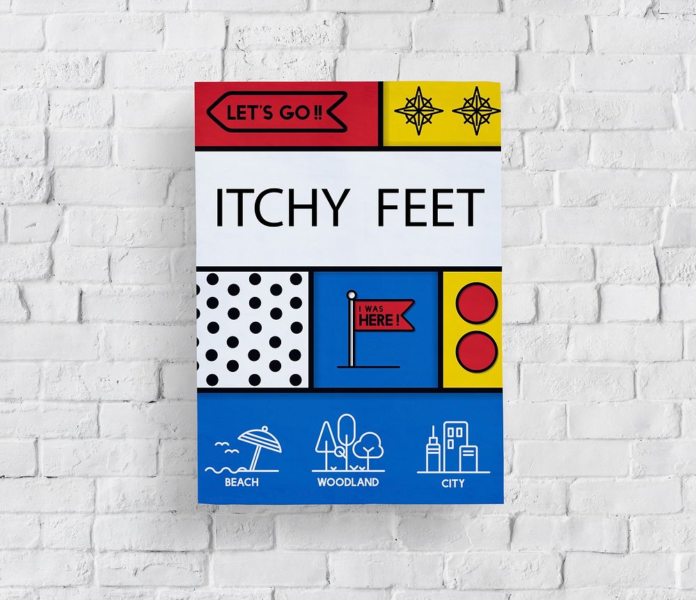 Itchy Feet Travel Holiday Icon