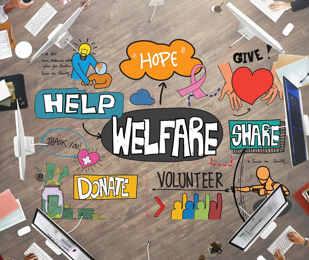 Welfare Help Giving Hands Aid Concept