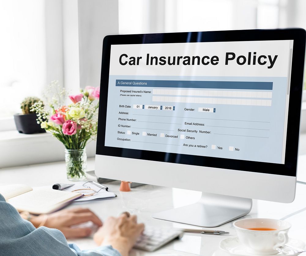 Car Insurance Policy Form Concept