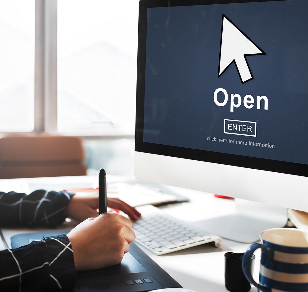 Open Opening Homepage Website Browsing Concept