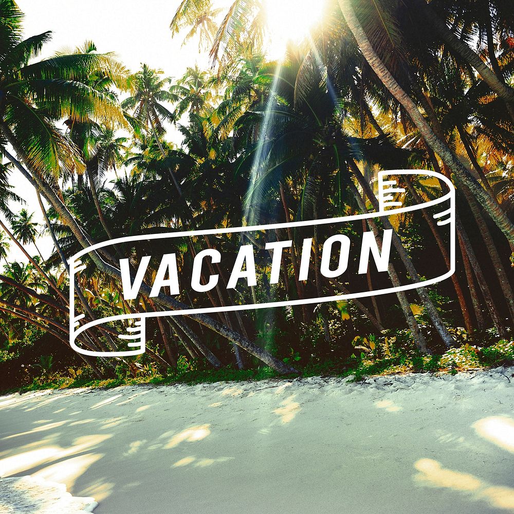 Beach Island Vacation Summer Journey Words Concept