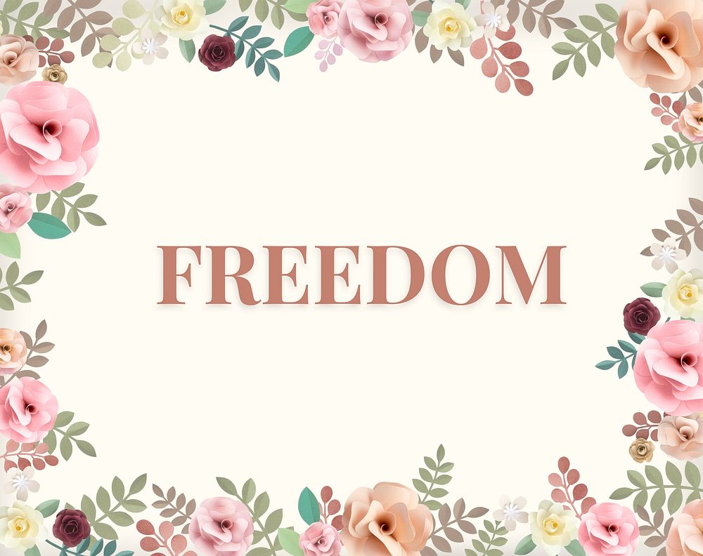 Illustration of freedom and carefree flower