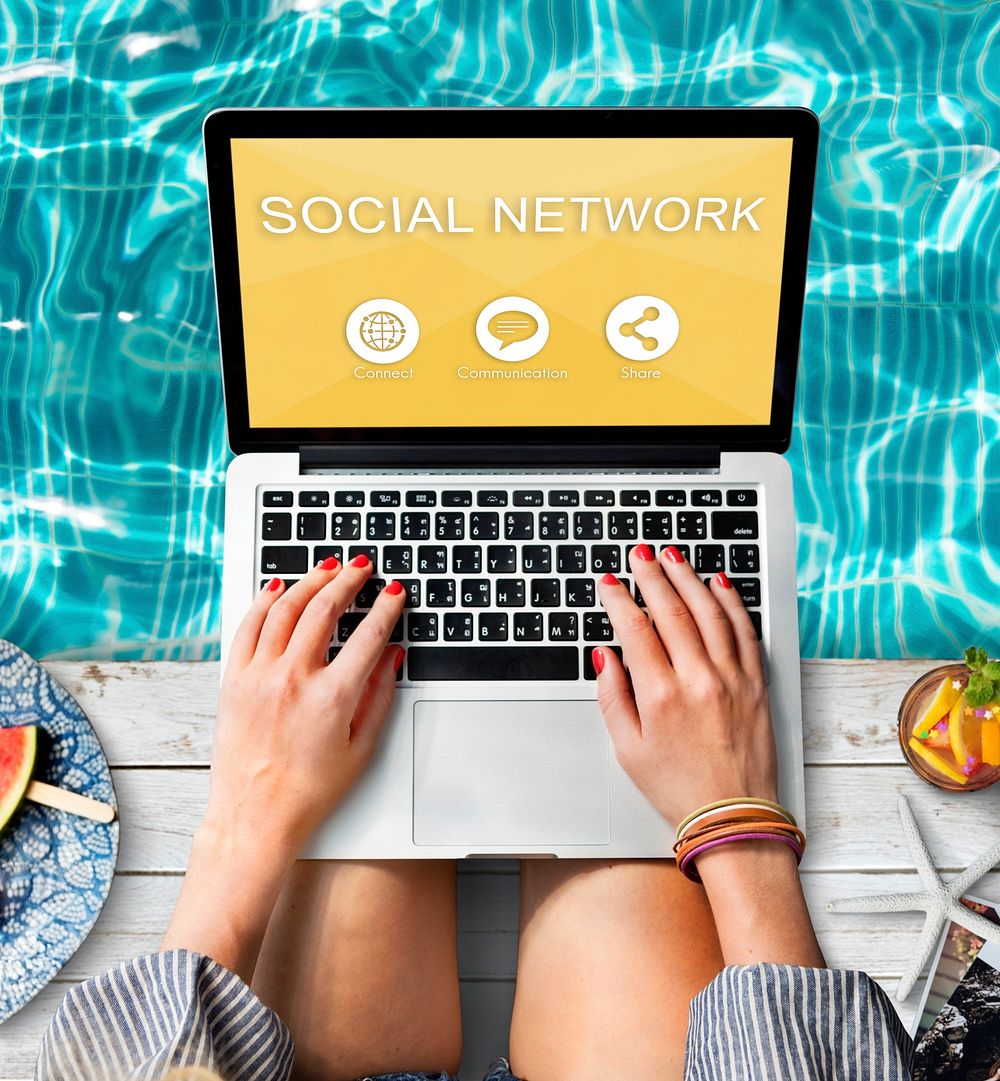 Global Networking Share Social Media Graphic Concept