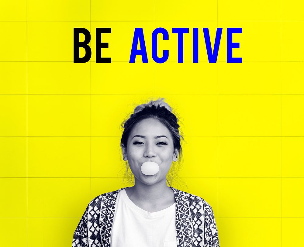 Be active physical activity word
