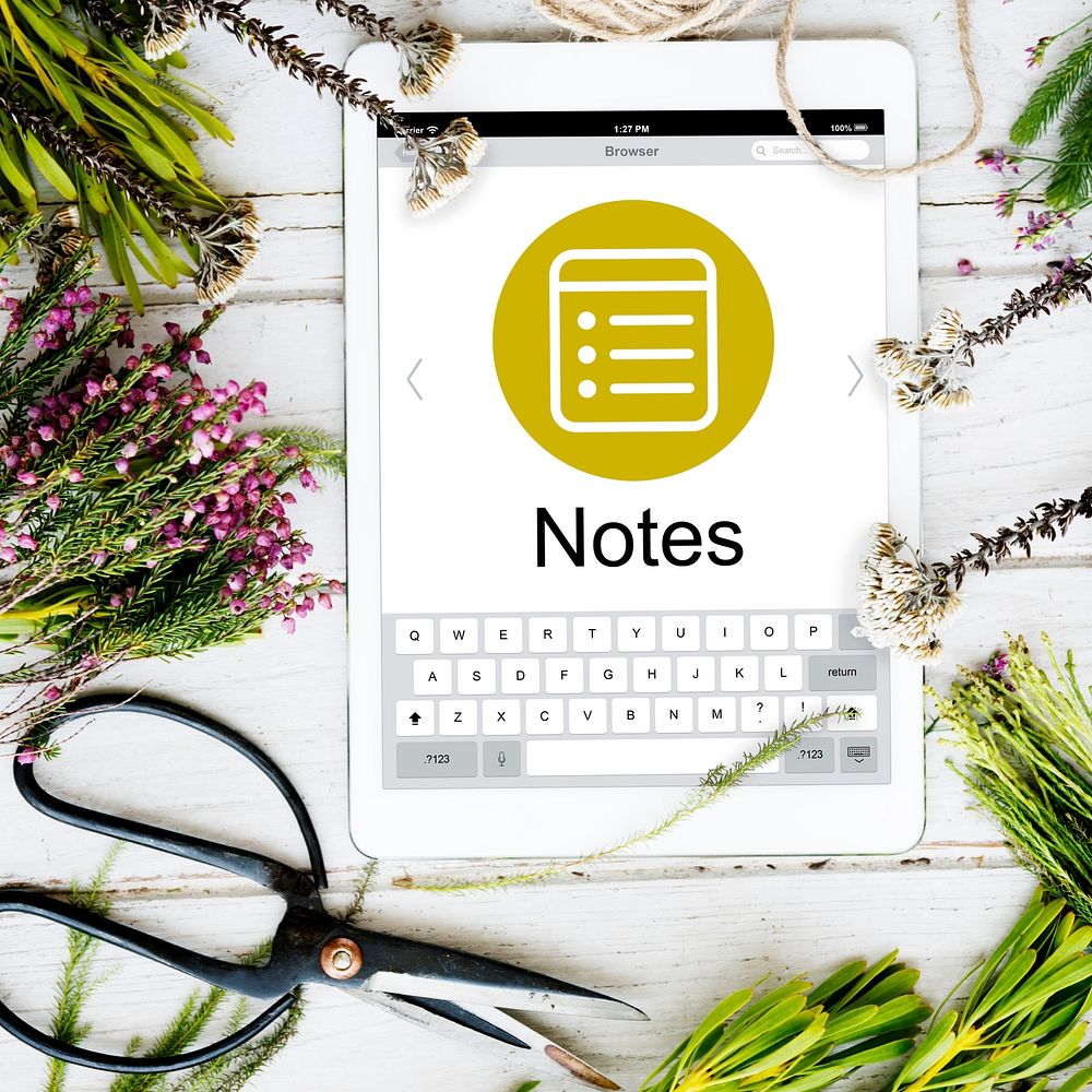 Notes Message Icon Wepage Concept