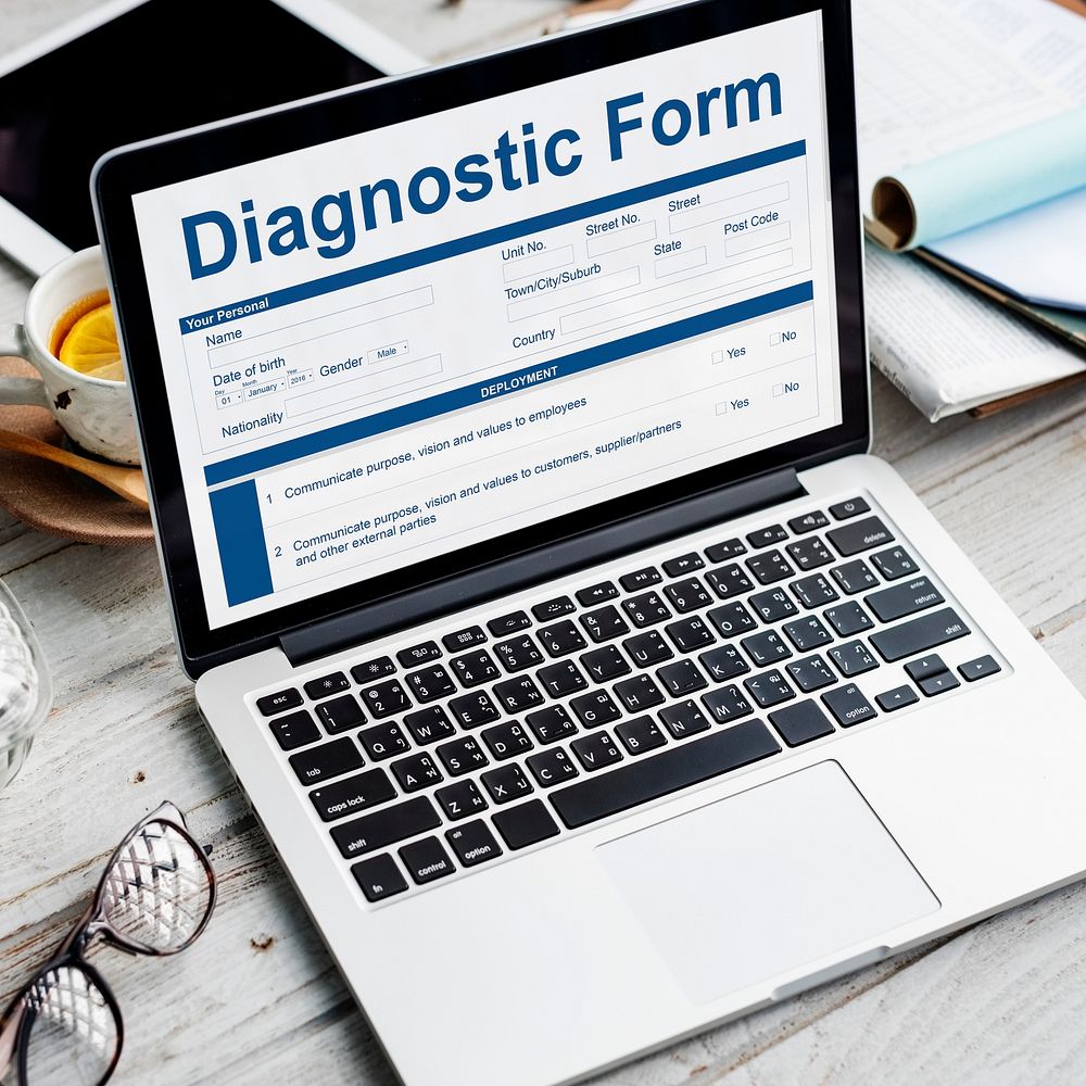 Diagnostic Form Health Hospital Symptoms Result Concept