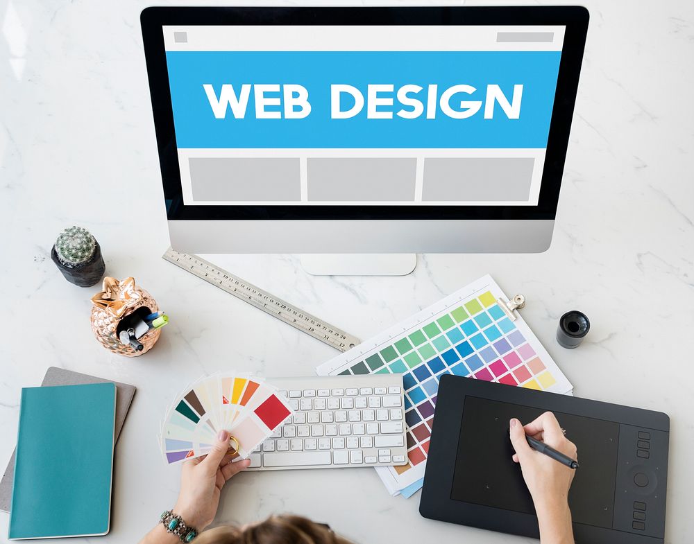 Web Design Template Copy Space Concept
