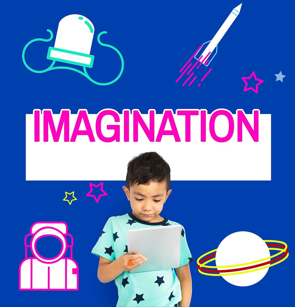 Imagination galaxy cheerful illustration learning