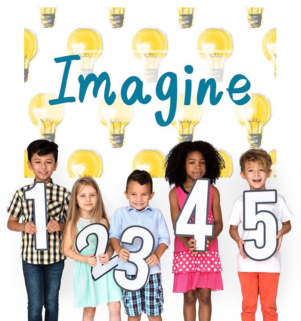 Children holding numbers creatively | Premium Photo - rawpixel