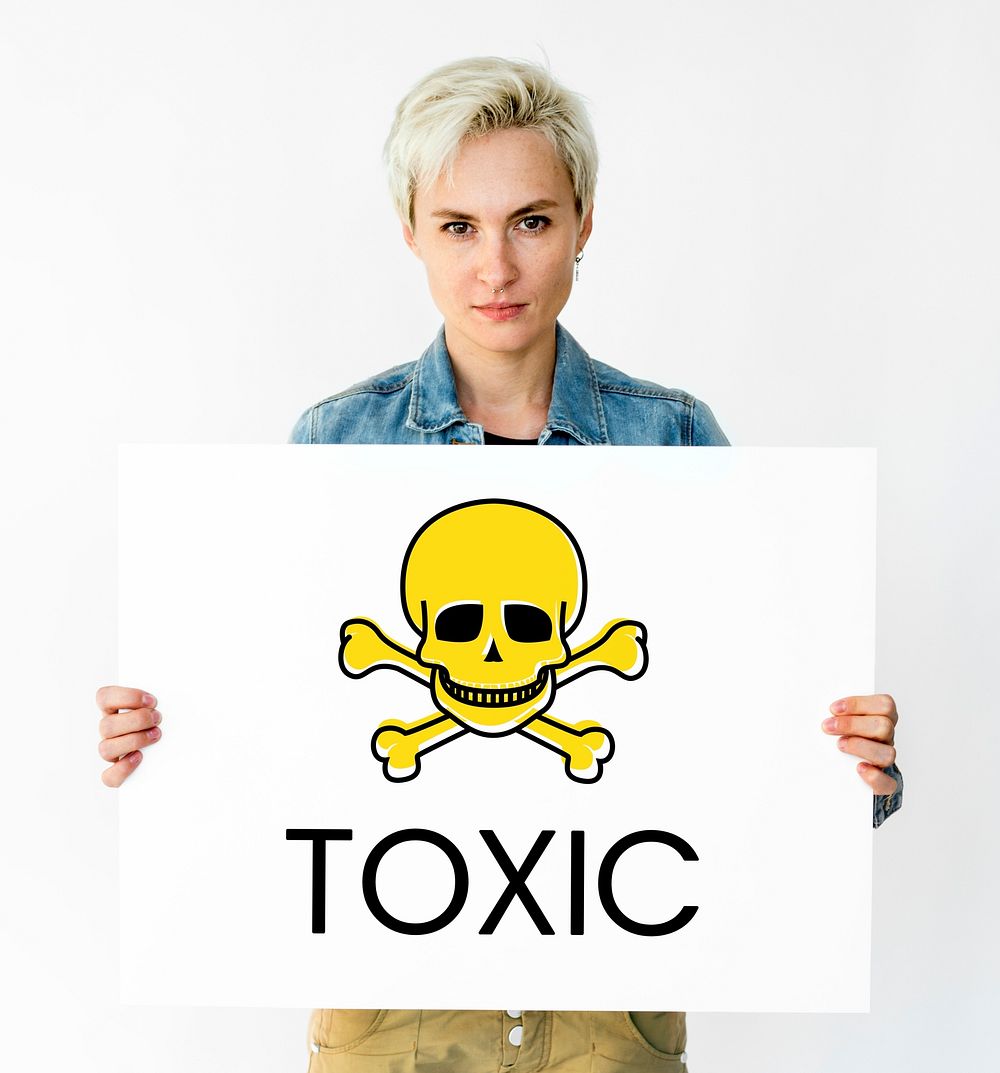 Toxic Caution Warning Skull Concept