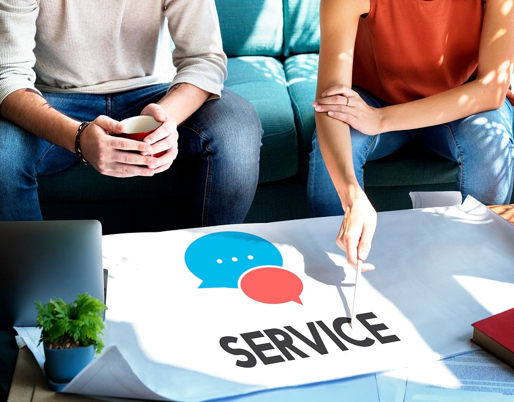 Communication Service Help Desk Concept/