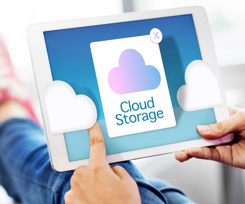 Cloud Computing Storage Icon Concept