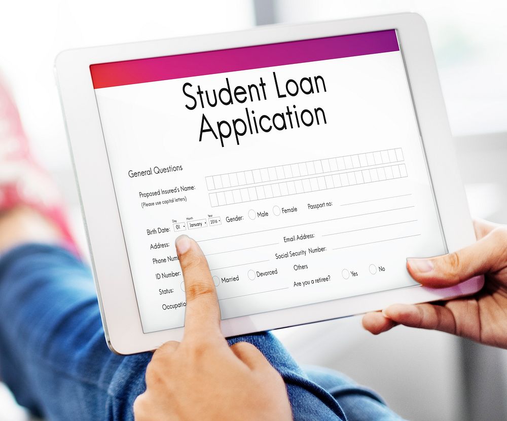 Student Loan Application Form Registration Concept