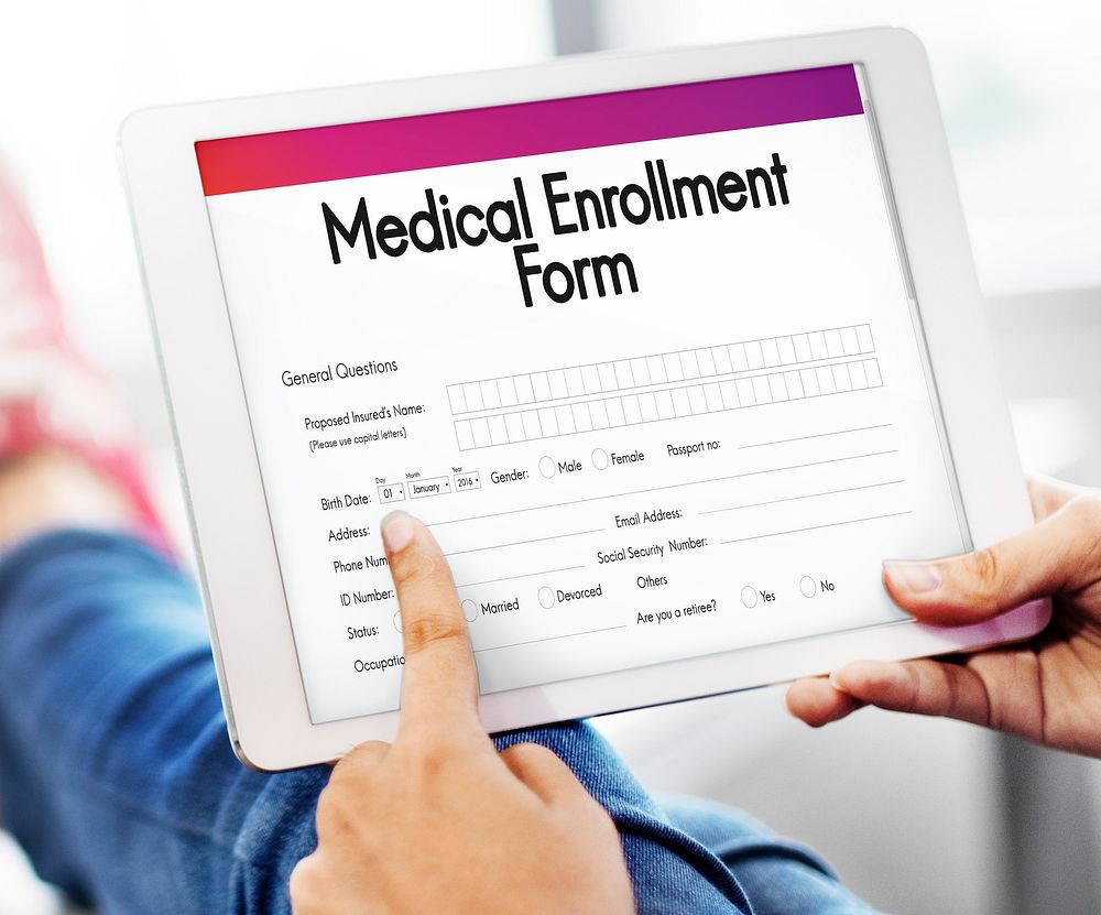 Medical Enrollment Form Document Medicare Concept
