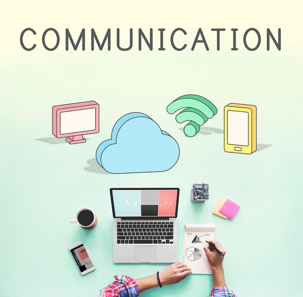 Cloud Network Communication Connection Concept