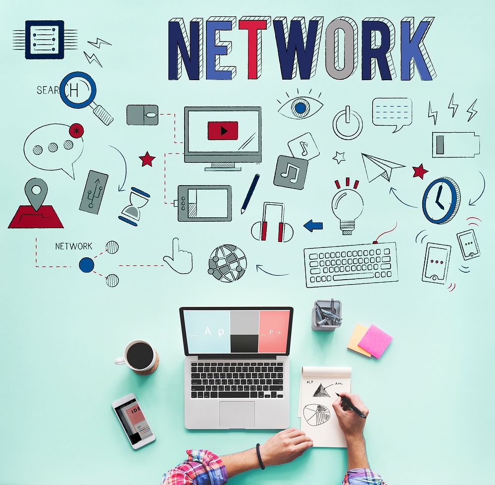 Network Link Internet Computer System Communication Concept