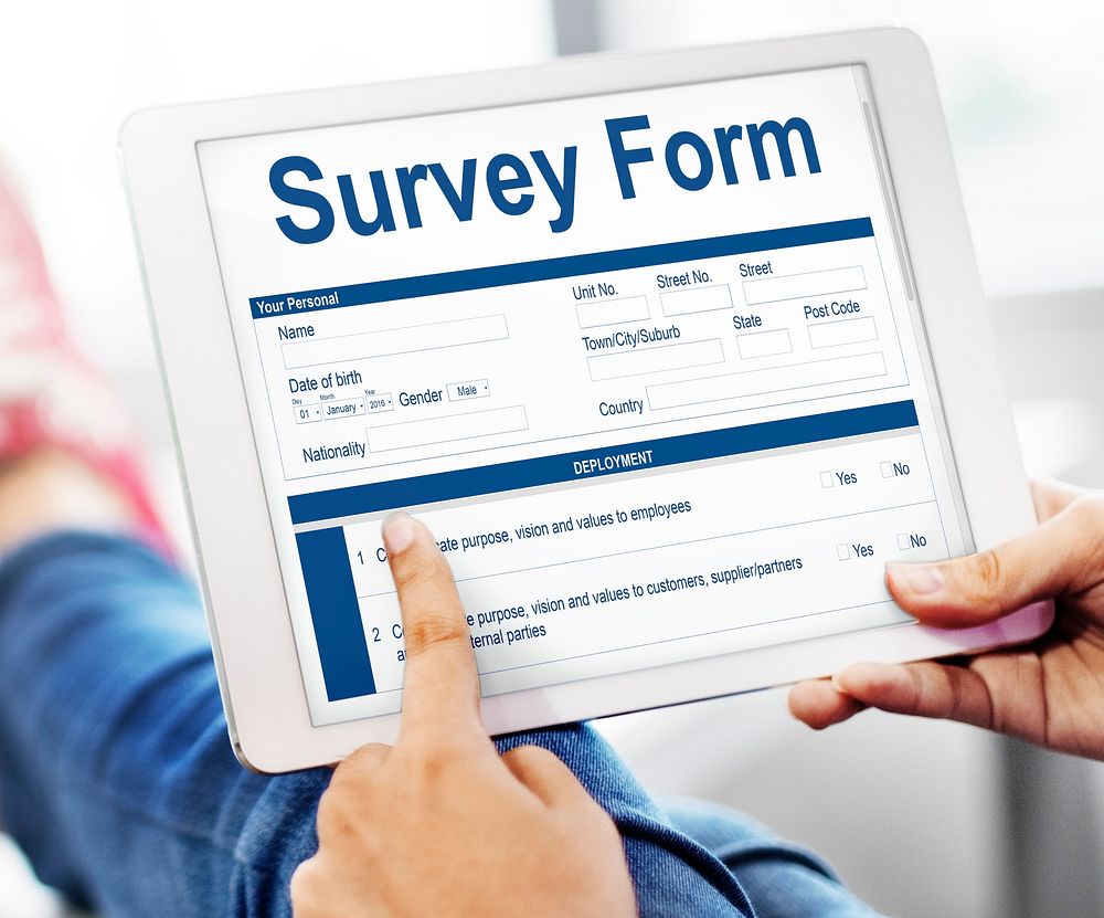 Survey Form Research Poll Form Concept