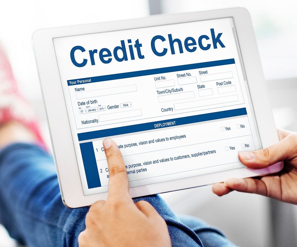 Credit Check Financial Accounting Request Form Concept