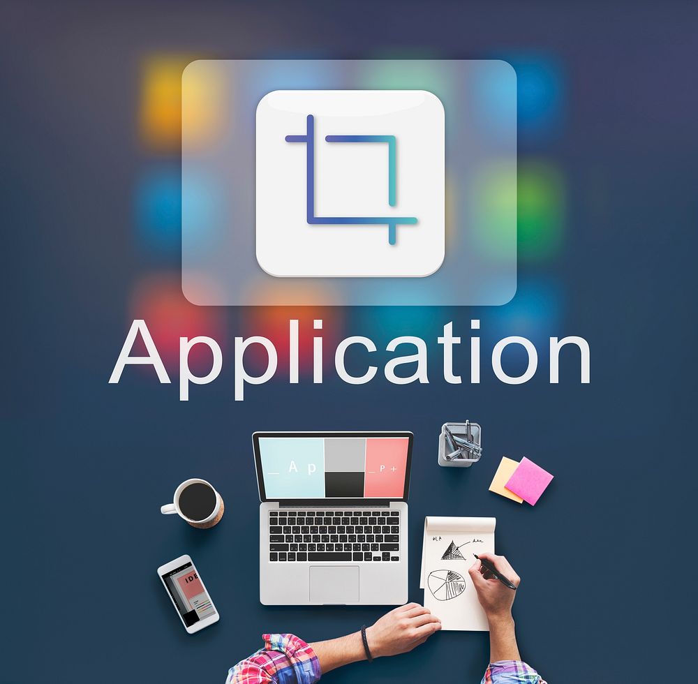 Mobile Application Design Illustrator Creativity Concept