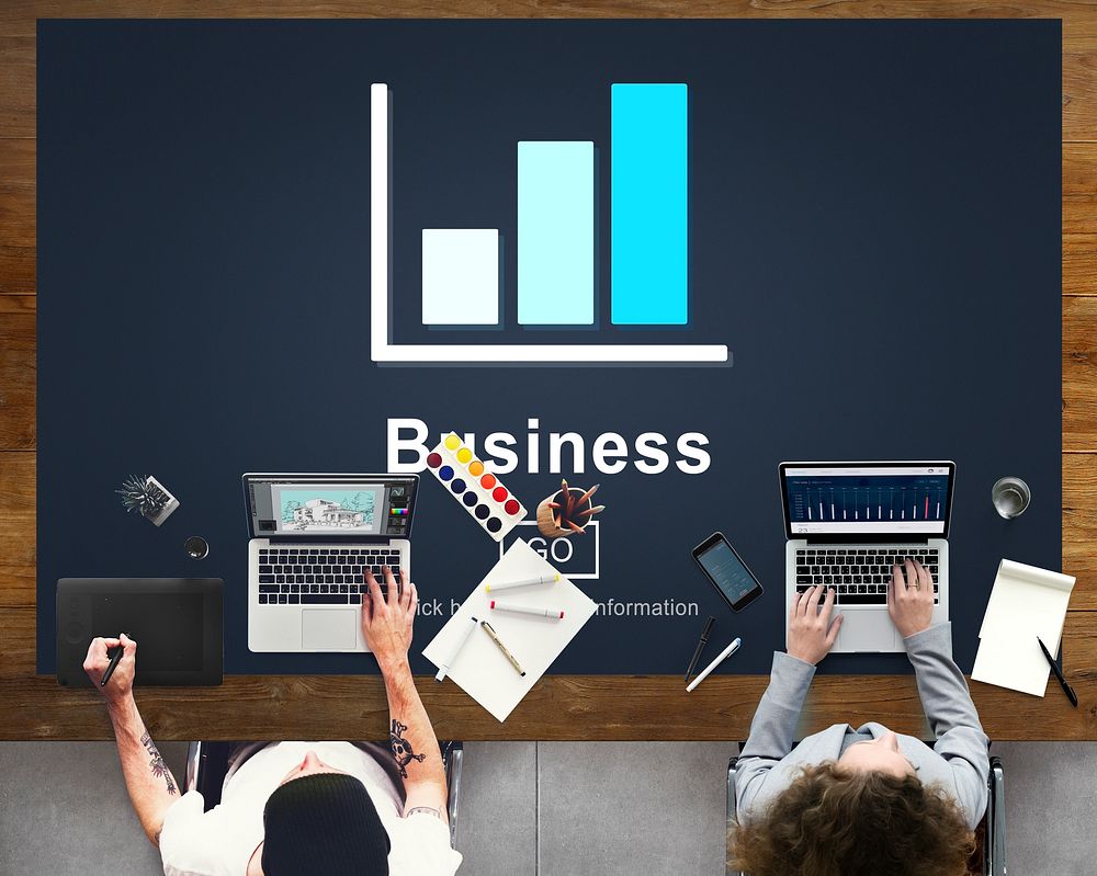 Business Bar Graph Strategy Planning Concept