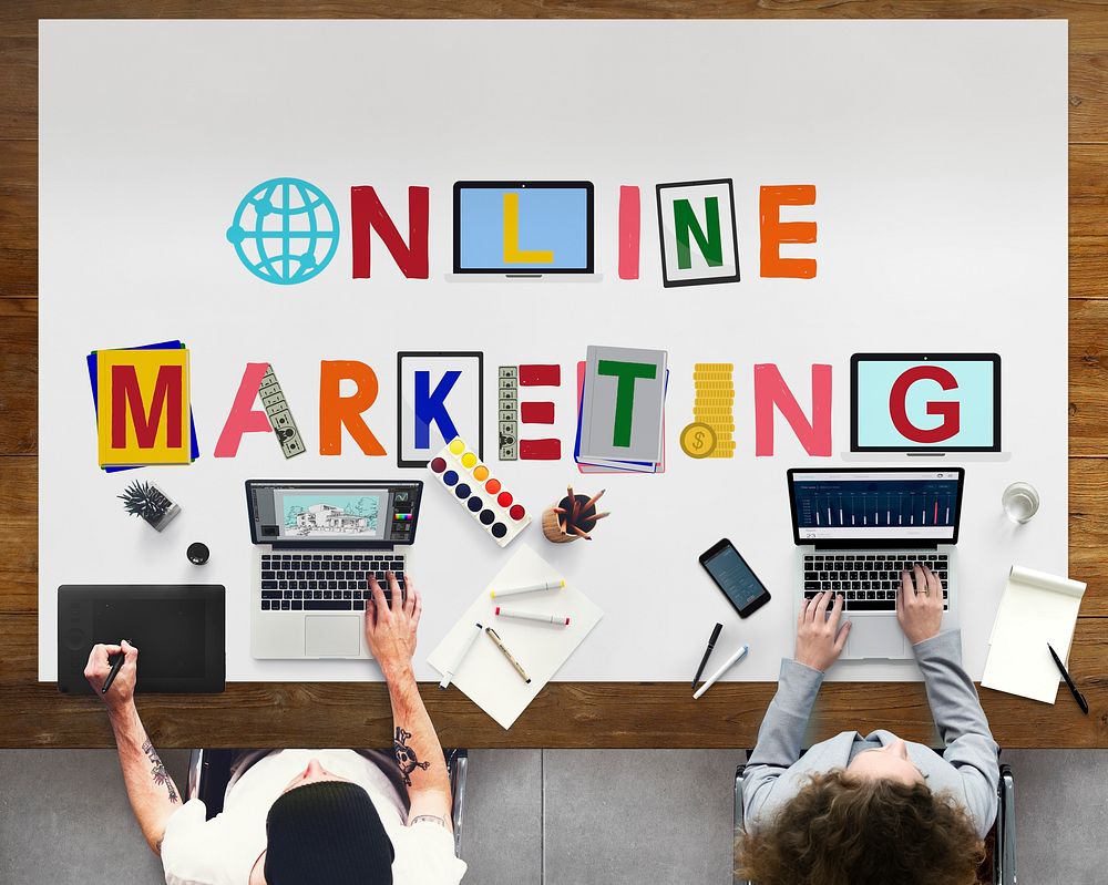 Online Connection Marketing Communication Concept