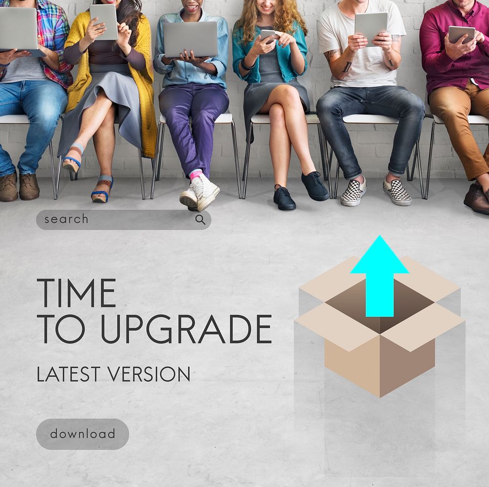 Upgrade Update New Version Better Graphics Concept