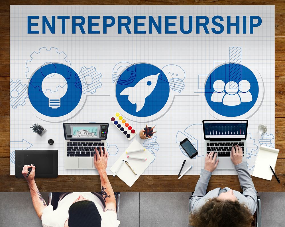 Start Up Business Rocket Ship Graphic Concept