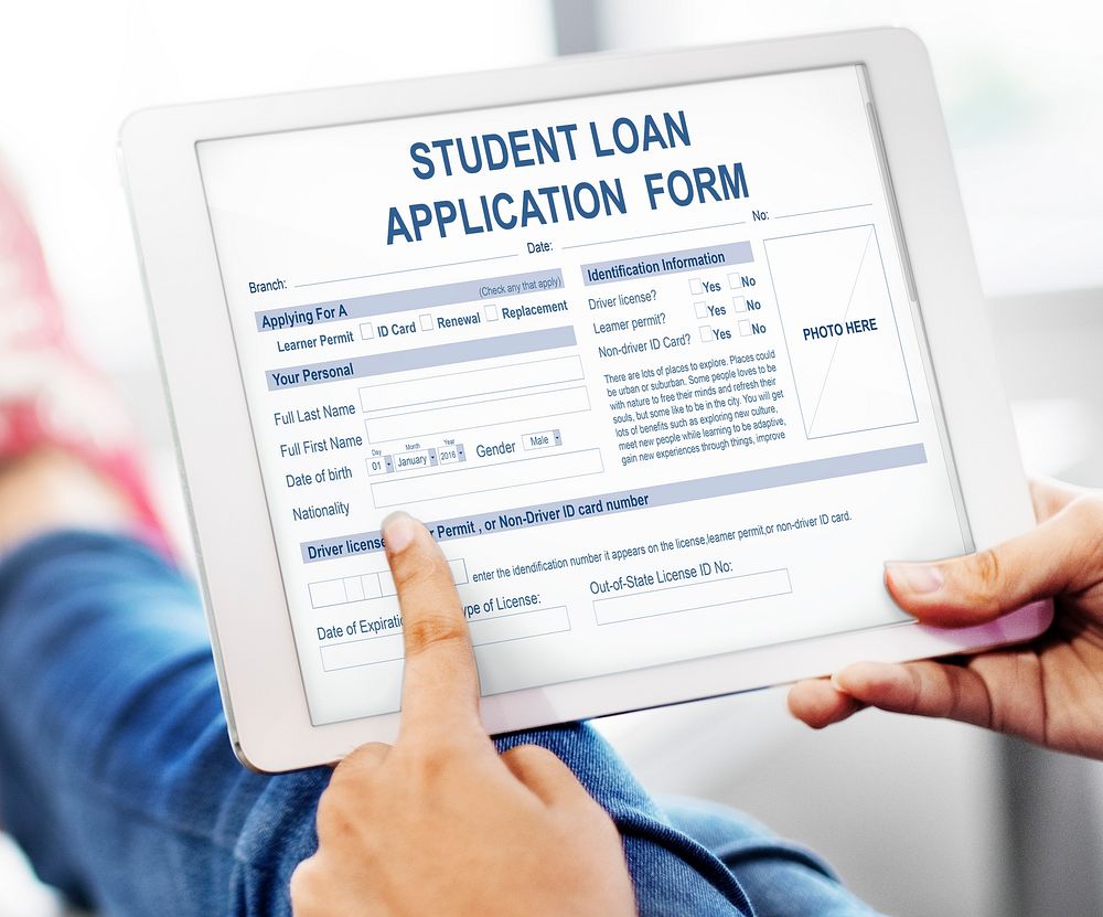 Student Loan Application Form Concept