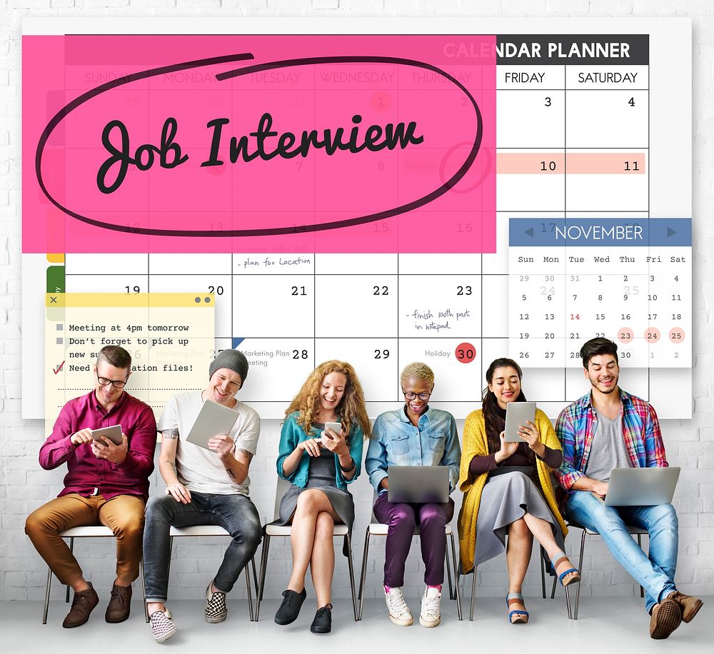 Job Interview Recruitment Human Resources Schedule Concept