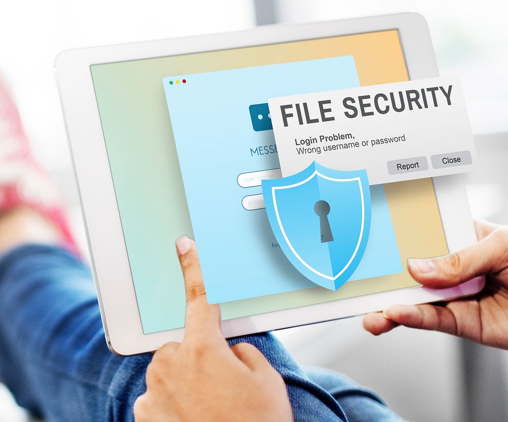 File Security Data Details Facts Information Media Concept