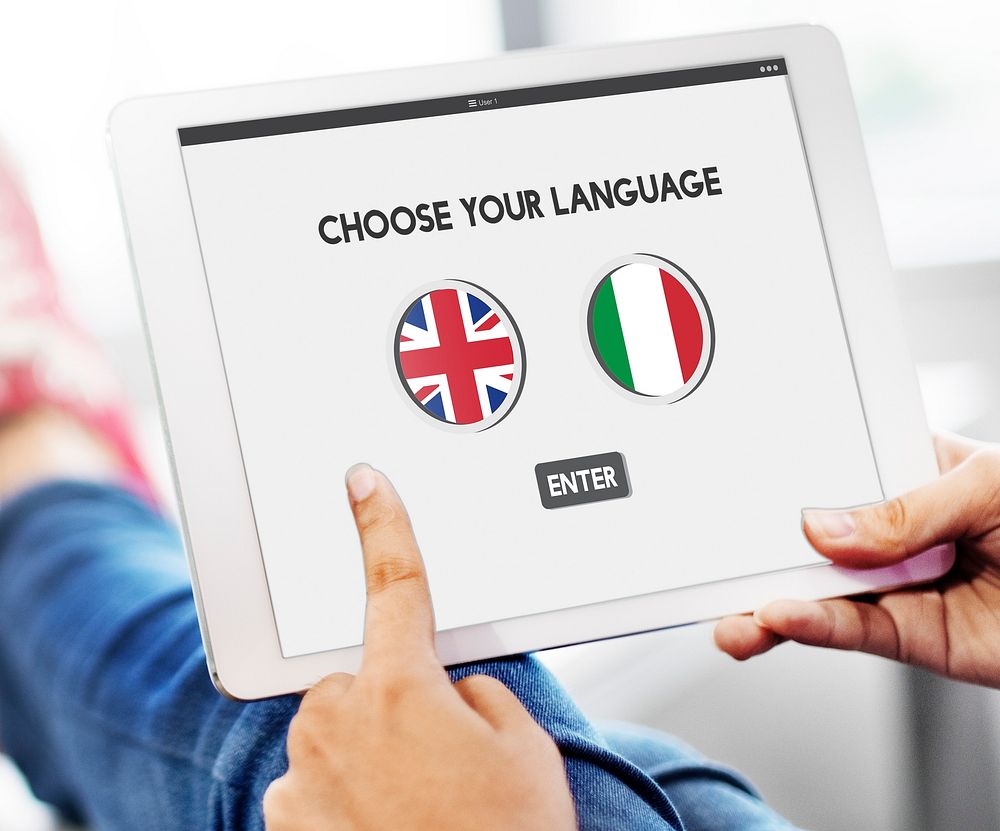 Language Dictionary English Italian Concept