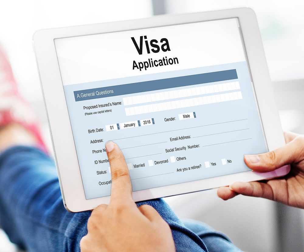 Visa Application Travel Form Concept