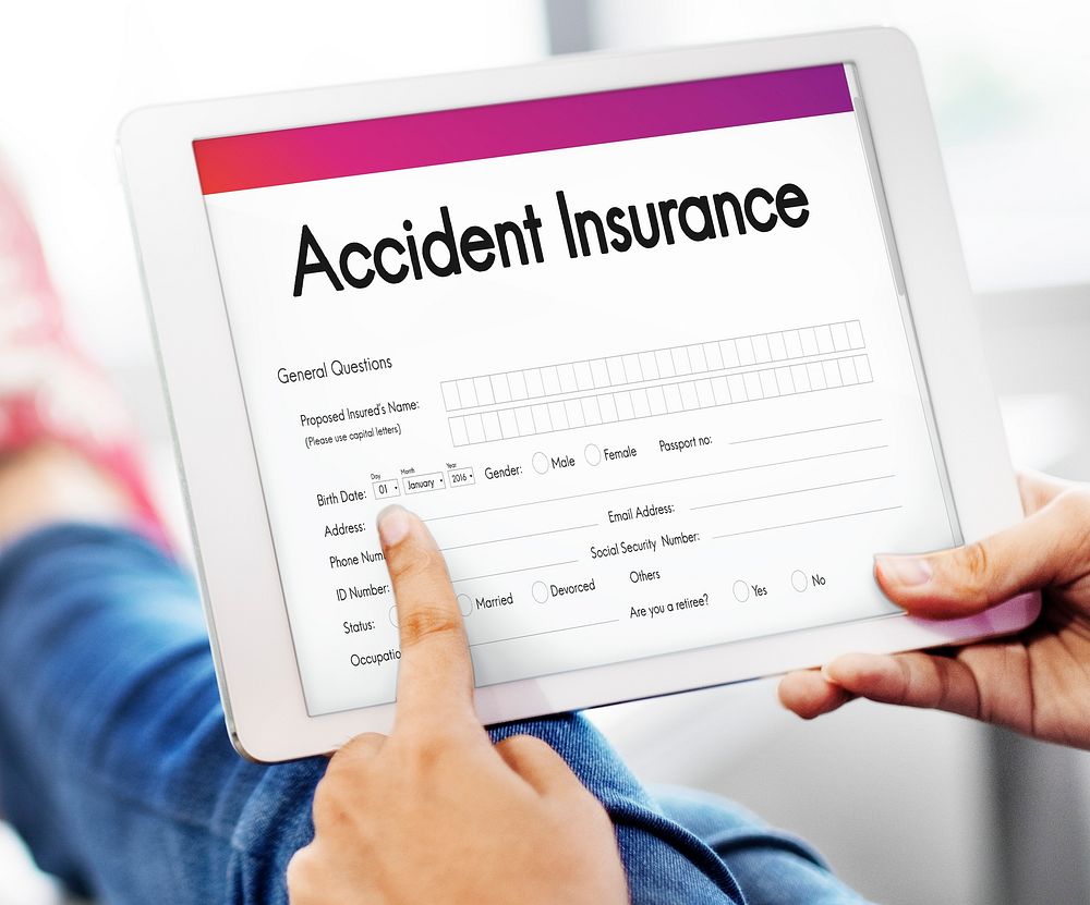 Accident Insurance Safety Form Concept