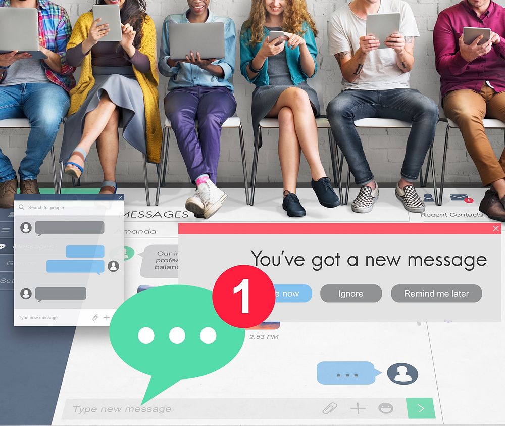 New Message Texting Connection Communication Concept