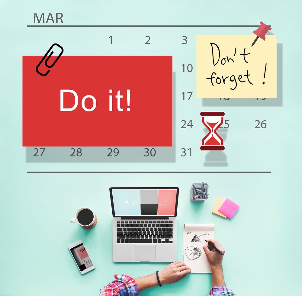Do It Note Calendar Planner Concept