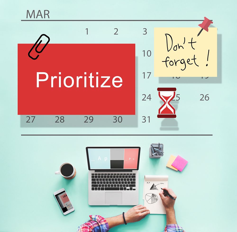 Prioritize Calendar Plan Planning Organizer Concept