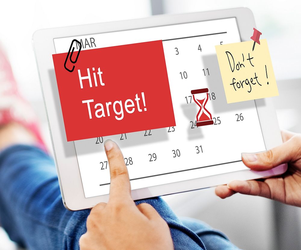 Hit Target Schedule Organizer Plan Concept